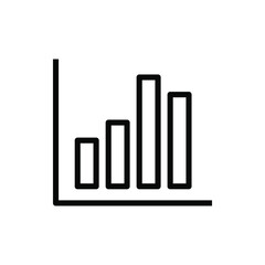 Bar graph icon vector graphic