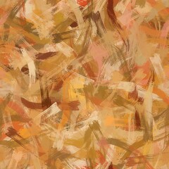 Seamless random faux digital paint stroke pattern print. High quality illustration. Procedural painting with realistic brush strokes in bright trendy colors. Abstract art for surface design and print.