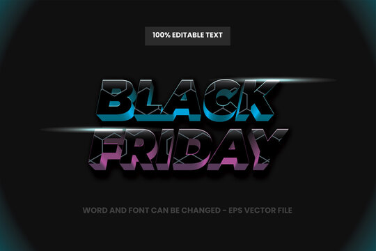 Black Friday Editable Text Effect Template