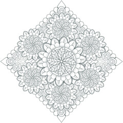 Coloring Books for adult. Hand drawn flowers in zentangle style for t-shirt design or tattoo and coloring book