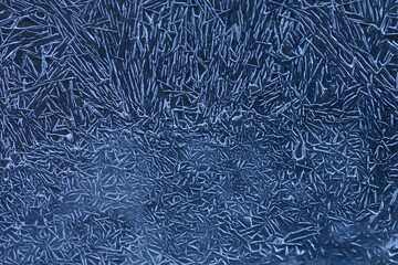 Ice pattern texture of dark blue color