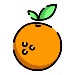 orange fruit vector illustration