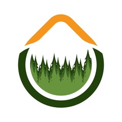 Tree leaf vector logo