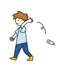 ポイ捨て　ペットボトル