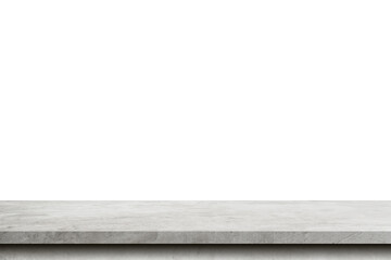 Empty cement table on isolated white background with copy space and display montage for product. - 453736799