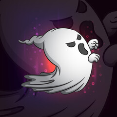 The scary ghost for esport mascot design