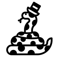 snake glyph icon