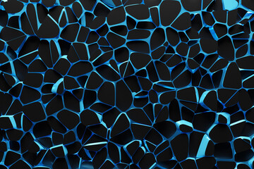 Blue  mesh. Grunge texture. Abstract chaotic grunge geometric pattern. Bright contrast color hand drawn ornament textured background.