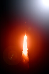 Liftoff of the rocket. The elements of this image furnished by NASA.