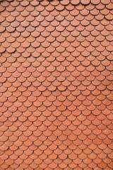 a brown wall covering on a house 