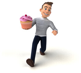 Fun 3D cartoon casual character