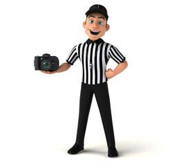 Fun 3D Illustration of an american Referee