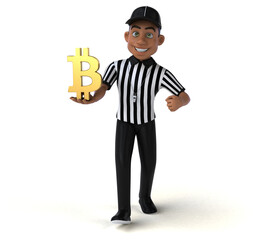 Fun 3D Illustration of an american Referee