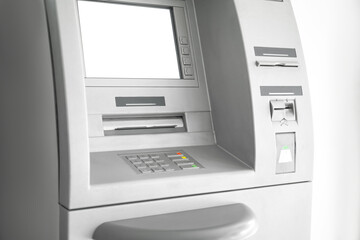 View of modern ATM, closeup