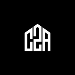 CZA letter logo design on black background. CZA creative initials letter logo concept. CZA letter design.  - obrazy, fototapety, plakaty
