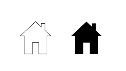 House icon set illustration on white backgrtound