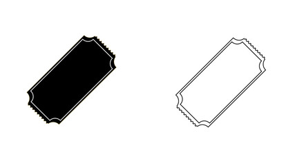 Ticket icon on white background.   illustration.