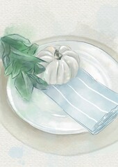 table setting Thanksgiving Day