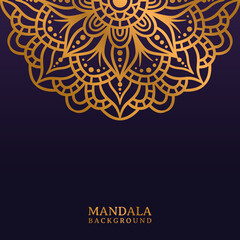 Luxury mandala background With Golden Arabesque