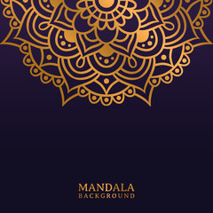 Luxury mandala background With Golden Arabesque
