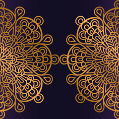 Luxury mandala background With Golden Arabesque