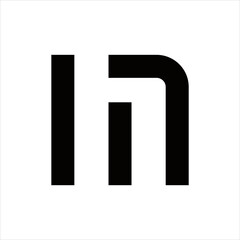 creative simple logo design letter HM