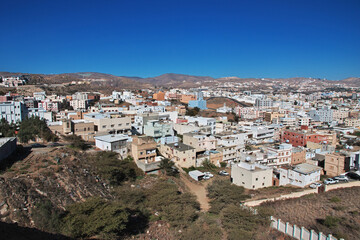 Fototapeta na wymiar The panoramic view of Abha city, Saudi Arabia