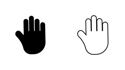 Hand icon set. illustration on white background