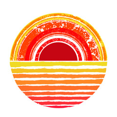 Fototapeta premium Solar symbol . Vector illustration . Vintage sun logo . Handwritten design element . Abstract geometric shape . Sunlight.