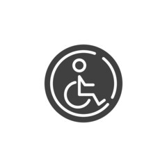 Disabled person parking vector icon