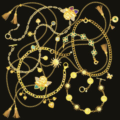 Gold Chains, Elements, Brooches Collections