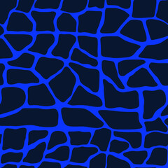 Blue giraffe pattern. Seamless pattern. Print for clothes. 