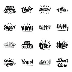 Fototapeta premium Amazing Set of Catchwords and Typo Vectors Designs