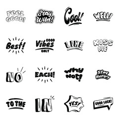 Fototapeta premium Pixel Perfect set of Catchwords Vectors