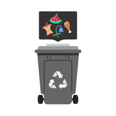 Organic waste vector illustration