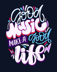 Hand drawn lettering quote in modern calligraphy style about lifestyle. Inspiration sllogan for print and poster design. Vector illustration