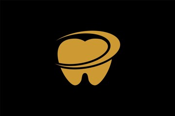 Dental clinic logo design. Dental care sign symbol. Tooth icon vector. 