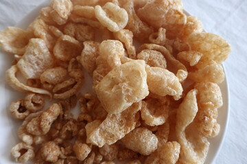 fried pork skin asian snack 