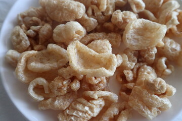 fried pork skin asian snack 