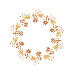 Floral Frame Design. Vector illustration.