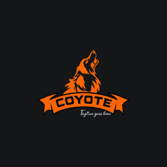 coyote circle head logo exclusive design inspiration - obrazy, fototapety, plakaty