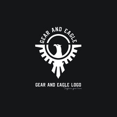 Gear and Eagle White logo exclusive design inspiration