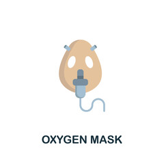Oxygen Mask flat icon. Colored sign from oxygen collection. Creative Oxygen Mask icon illustration for web design, infographics and more