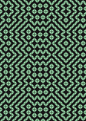 Abstract Geometric Pattern generative computational art illustration
