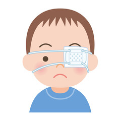 眼帯の男の子
