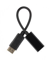 Displayport Hdmi Isolated on White background.