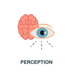 Perception flat icon. Colored sign from personality collection. Creative Perception icon illustration for web design, infographics and more