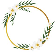 Naklejka premium frame with flowers