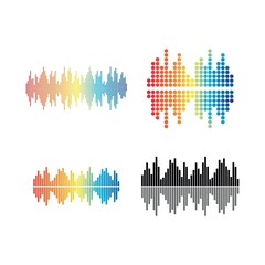 Obraz premium Set of Sound wave