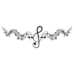 Music note icon on white background,vector illustration